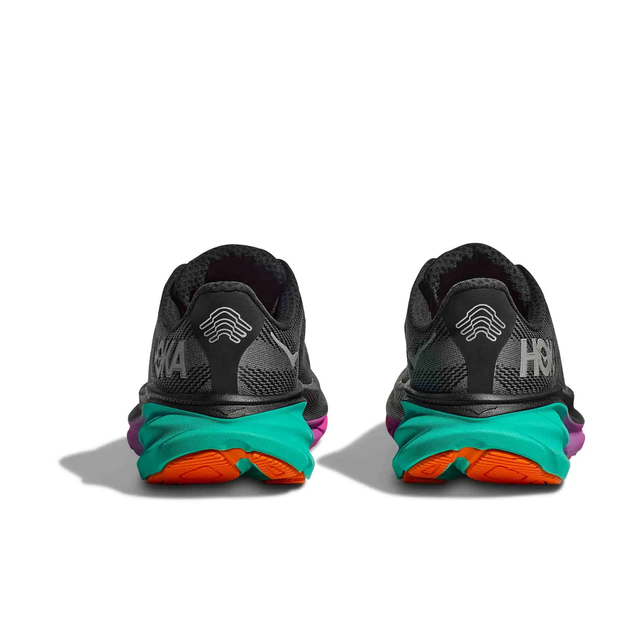 HOKA | Women's Clifton 9 GORE-TEX Running Shoes - Black/Electric Aqua